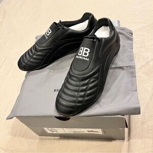 Balenciaga $790 Zen Soccer Sneaker Shoe, Black, Size 41